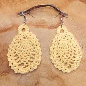 Crochet pineapple inspired handmade earrings